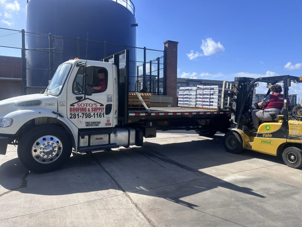 Soto's Roofing & Supply delivery truck